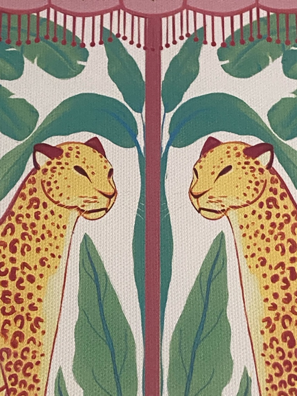 Leopard Art Print in Gold & White Frame - Picture 3 of 6